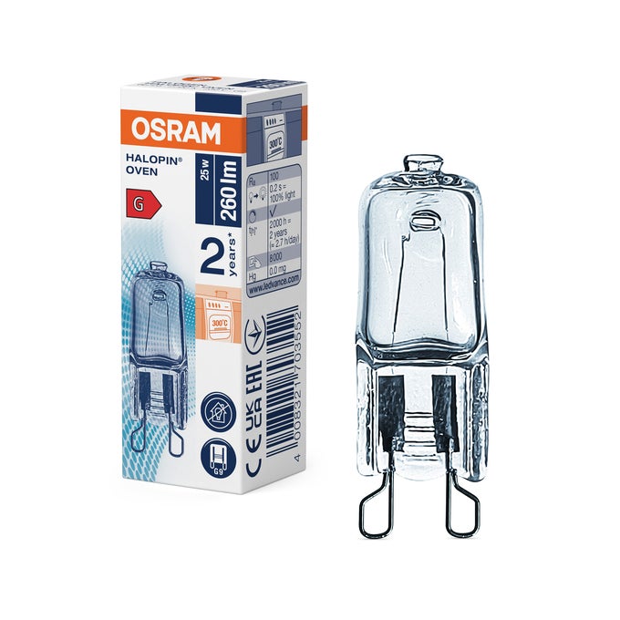 Osram Halopin Oven 25 W 230 V G9 halogen oven lamp capsule - Image 3