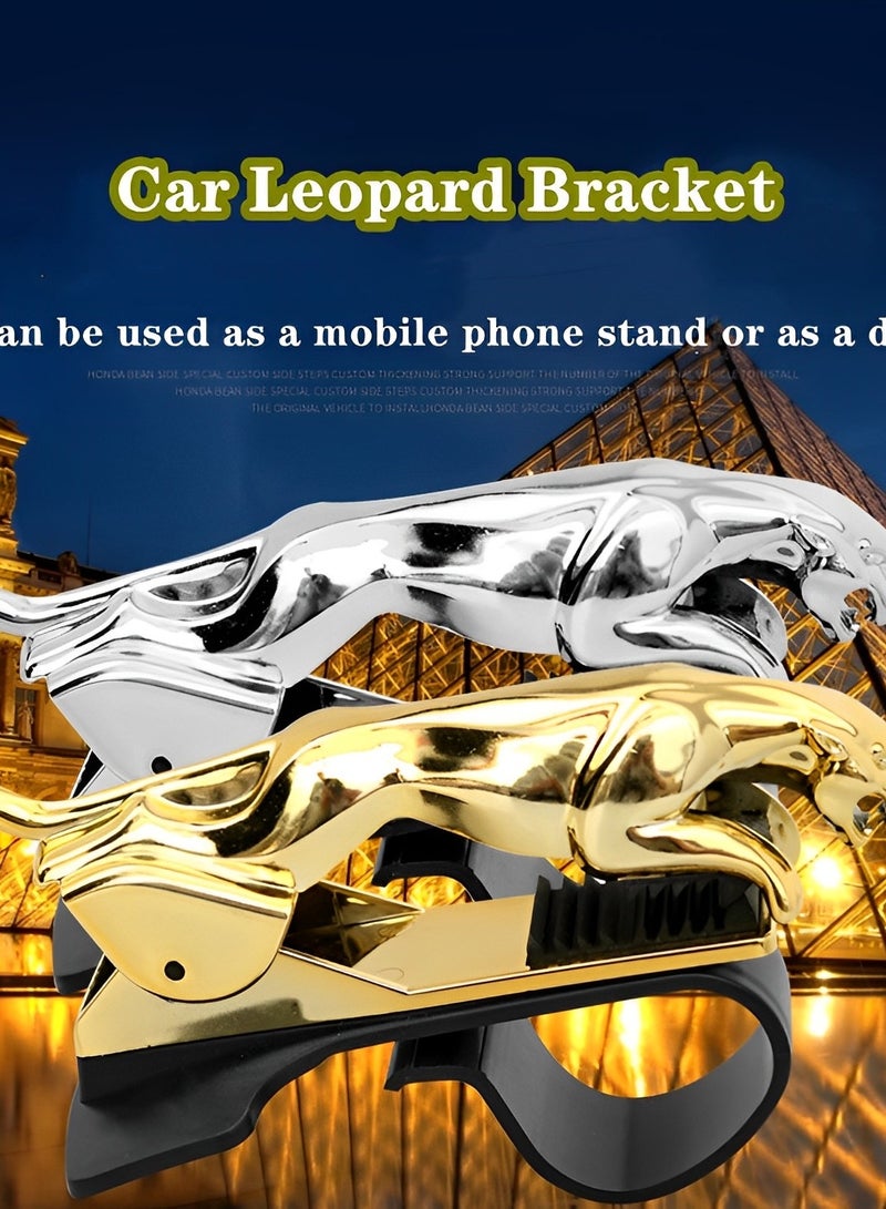 REOCLE Car-used Phone Holder in Leopard Shape 360° Rotatable and Ventilated Car Mobile Phone Holder with One-button Release Suitable for All iPhone & Android - Image 2