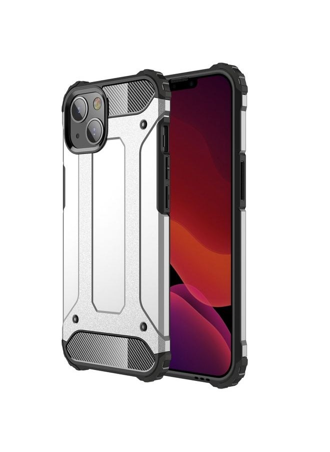 Generic Case Cover For iPhone 13 Magic Armor TPU + PC Combination Case Silver 