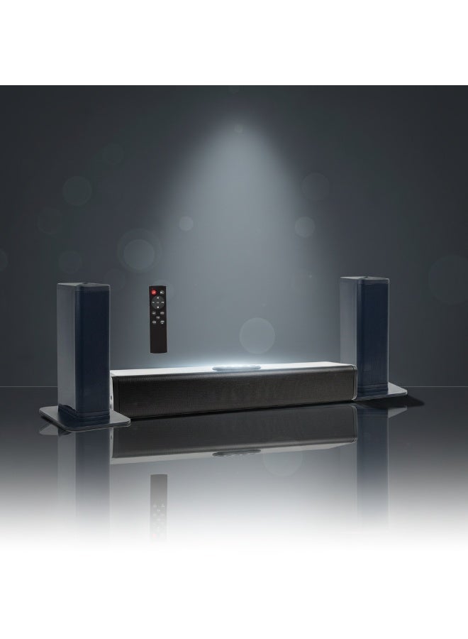 WALALLA 3 in 1 Detachable TV Soundbar with Subwoofer 80W, Home Theater Speaker with Deep Bass and Stereo Surround Sound, Bluetooth 5.3, HDMI ARC, Optical, AUX and USB,Remote Control, Black - Image 5