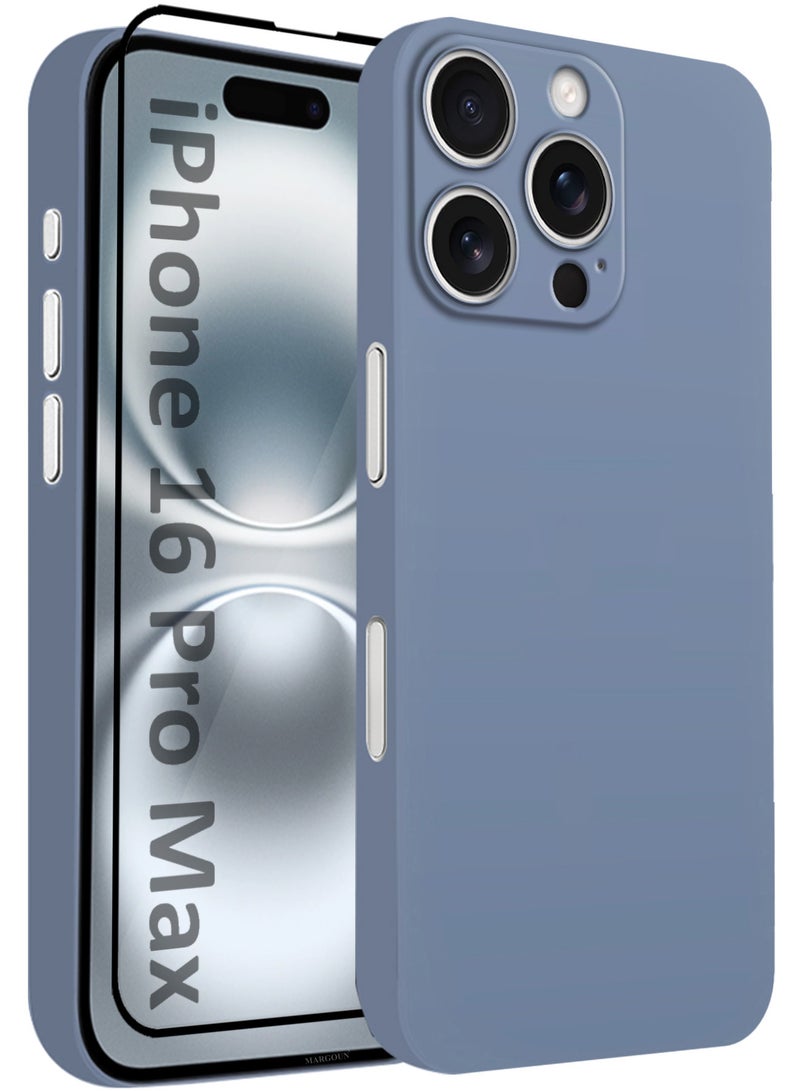 CATANES 2Packs Thin Case for iPhone 16 Pro Max, Back Cover Sturdy Durable Ultra-Thin Case Drop Protection Cover Clear - Blue - Image 1