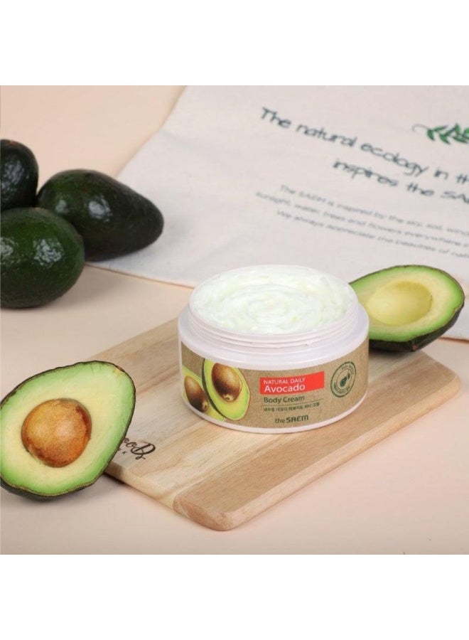 The Saem Natural Daily Avocado Body Cream Highly Moisturizing 300ml - Image 4