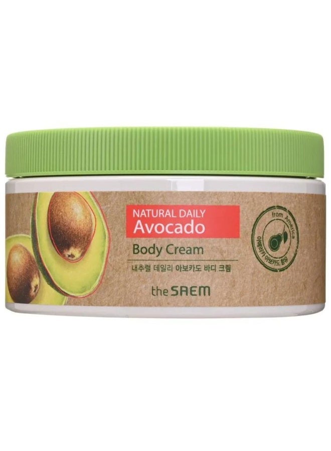 The Saem Natural Daily Avocado Body Cream Highly Moisturizing 300ml - Image 1