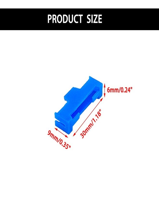 URIMPAVIDO 20 قطعة مشبك قفل كابل سيرفو، مشبك توصيل كابل تمديد سيرفو، قفل سلك توصيل لقطع غيار نماذج الطائرات والسيارات والقوارب التي تعمل بالتحكم عن بعد (أزرق) - Image 3