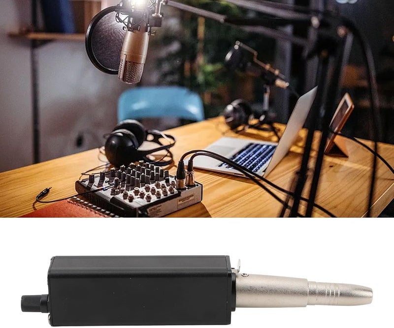 Headphone Amplifier Converter, Portable Aluminum Passive XLR to 3.5MM Sound Interface, Lightweight and Adjustable Volume - No Power Supply Needed, Durable Design for Stage - Image 3