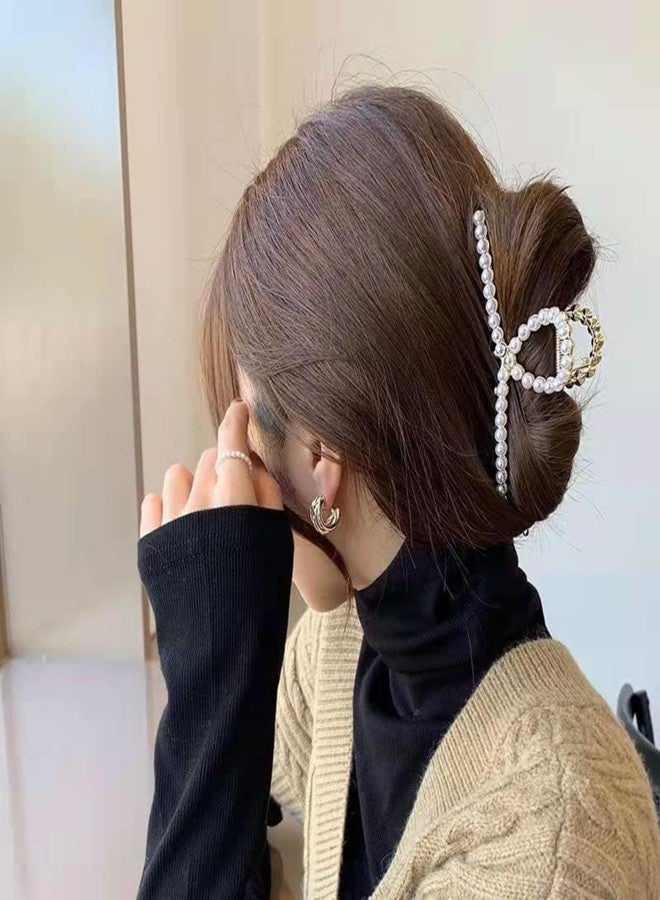 Biipretty مشبك شعر لؤلؤي قطعة واحدة، مشابك شعر قوية التثبيت، مشابك شعر ذهبية مانعة للانزلاق للشعر الكثيف، إكسسوارات شعر أنيقة، هدية للنساء والفتيات والبنات والصديقات - Image 5