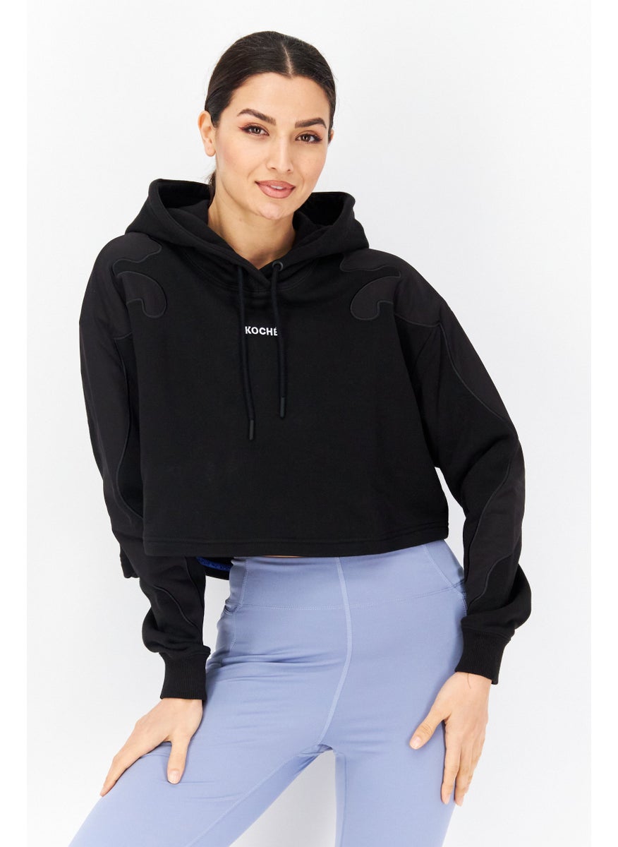 PUMA Puma x Koche Women Sportswear  Fit Embroidered Outdoor Crop Hoodie, Black  - Image 1