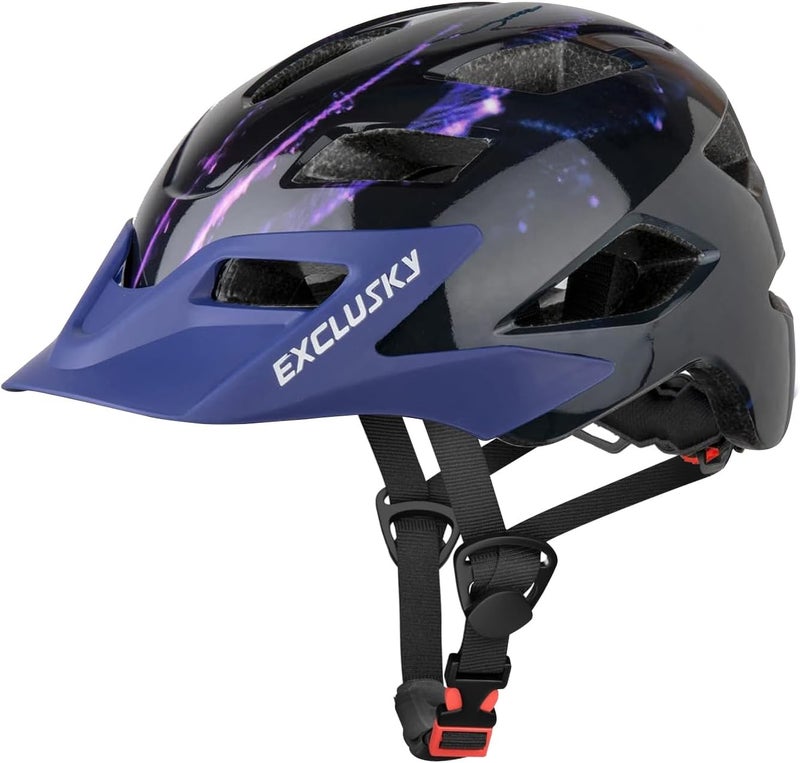 EXCLUSKY Kids Helmet, Kids Bike Helmet Child Boys Girls Bike Helmet Age 5-13 Adjustable Bicycle Scooter Skating Cycle Helmet 50-57cm - Image 1