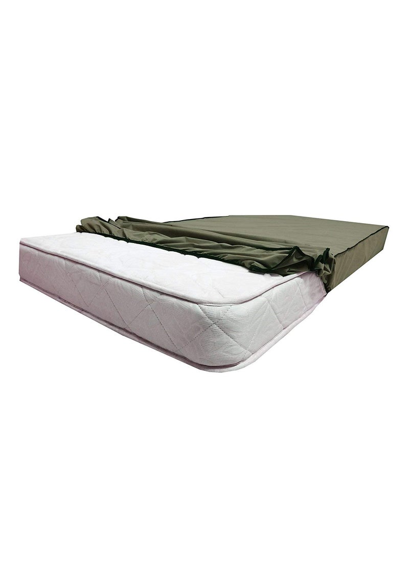 NORTH FIELD North Field Waterproof Plastic Mattress Protection Sheet for Baby and Adult Poly Plastic Rubber Double Bed Sheet Double BedKing Size 72 x 75 Inch Dark Green  - Image 3