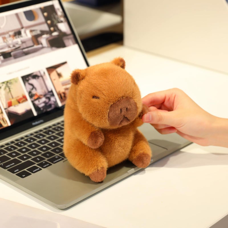 Ditucu Palm-Sized Capybara Stuffed Animals Cute Soft Plush Doll Small Capibara Plushies Toys Gifts for Kids Brown 5 inch - Image 4