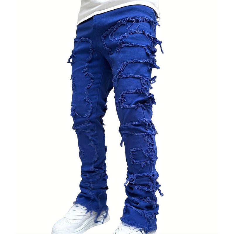 Unisex Classic Denim Jeans Loose Fit Daily Outdoor Wear - Image 1