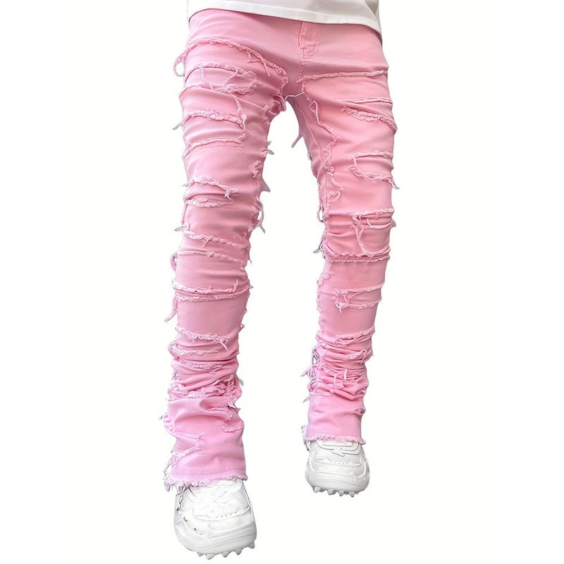 Unisex Classic Denim Jeans Loose Fit Daily Outdoor Wear - Image 3