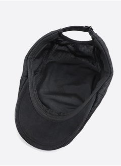 Joychic New Style Mens Beret Cap Newsboy Hat Adjustable Irish Cabbie Gatsby Cap Mesh Breathable Driving Hat Outdoor Sun Protection Classic Beret Black  - Image 3