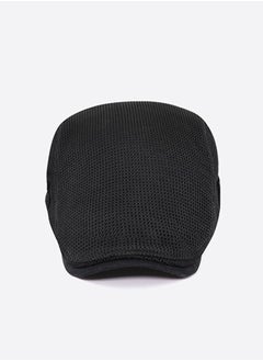 Joychic New Style Mens Beret Cap Newsboy Hat Adjustable Irish Cabbie Gatsby Cap Mesh Breathable Driving Hat Outdoor Sun Protection Classic Beret Black  - Image 2