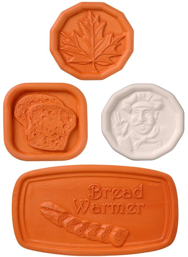 JBK Pottery Kitchen Bundle - Brown Sugar Keeper Disc, Bread Saver Tile, Pot Minder, and Terracotta Bread Warmer - Clay Kitchen Accessories for Baking, Storage, and Cooking - Ceramic Pack - Set of 4 - Image 1