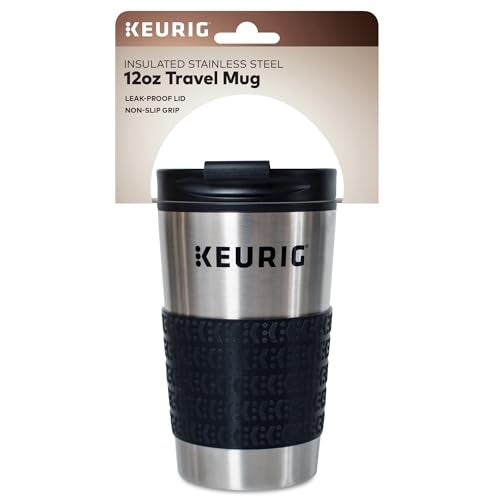 Keurig Stainless Steel Insulated Coffee Travel Mug, Fits Under Any Keurig K-Cup Pod Coffee Maker, 12 Oz, Stainless Steel - Image 3