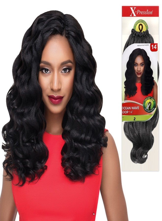 x-pression MULTI PACK DEALS! Outre Synthetic Hair Crochet Braids X-Pression Braid Ocean Wave Loop 14" (6-PACK, 2) - Image 2