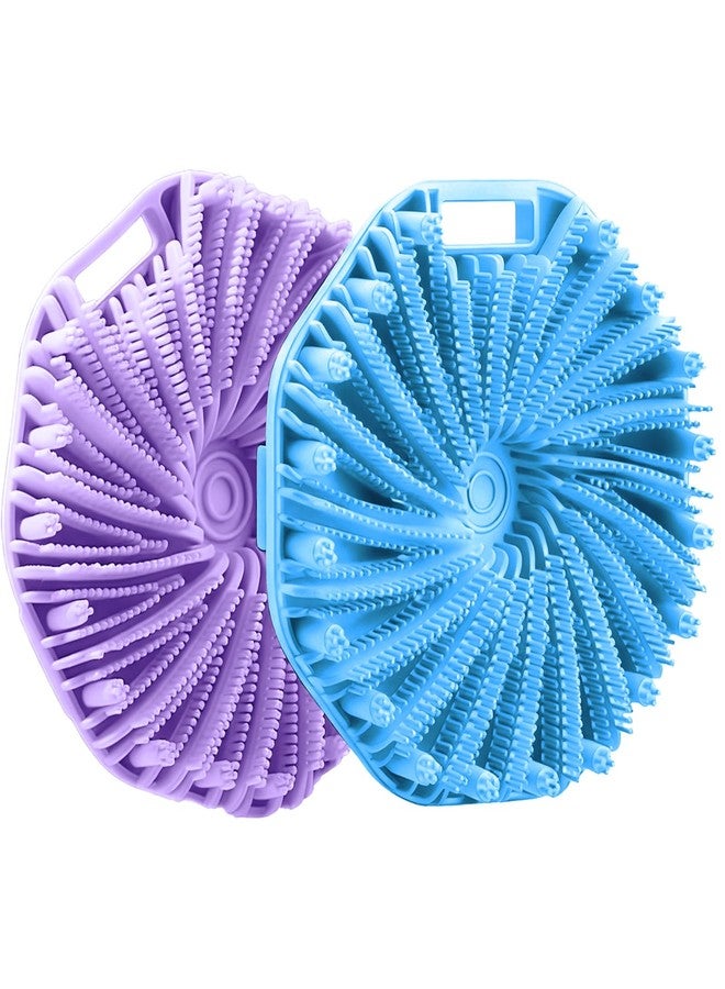 RamPula Silicone Body Scrubber for Shower, Shower Body Brush for Effective Showering Exfoliation and Gentle Massage Back Scrubber with Soft Bristles, Loofah Alternative for Sensitive Skin, Gift for Family - Image 1