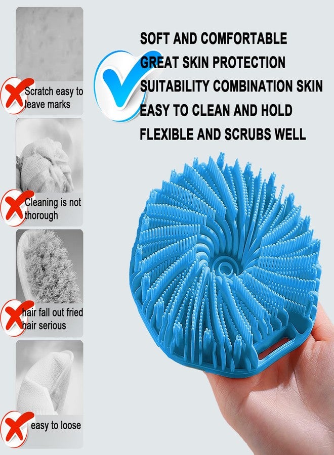RamPula Silicone Body Scrubber for Shower, Shower Body Brush for Effective Showering Exfoliation and Gentle Massage Back Scrubber with Soft Bristles, Loofah Alternative for Sensitive Skin, Gift for Family - Image 2