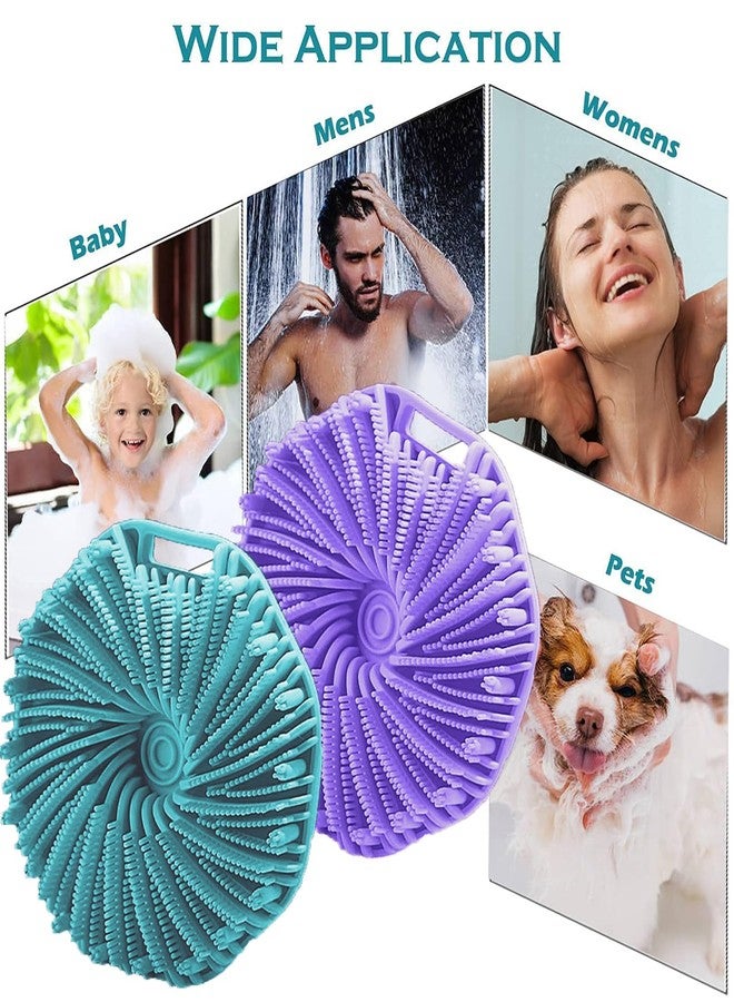 RamPula Silicone Body Scrubber for Shower, Shower Body Brush for Effective Showering Exfoliation and Gentle Massage Back Scrubber with Soft Bristles, Loofah Alternative for Sensitive Skin, Gift for Family - Image 5