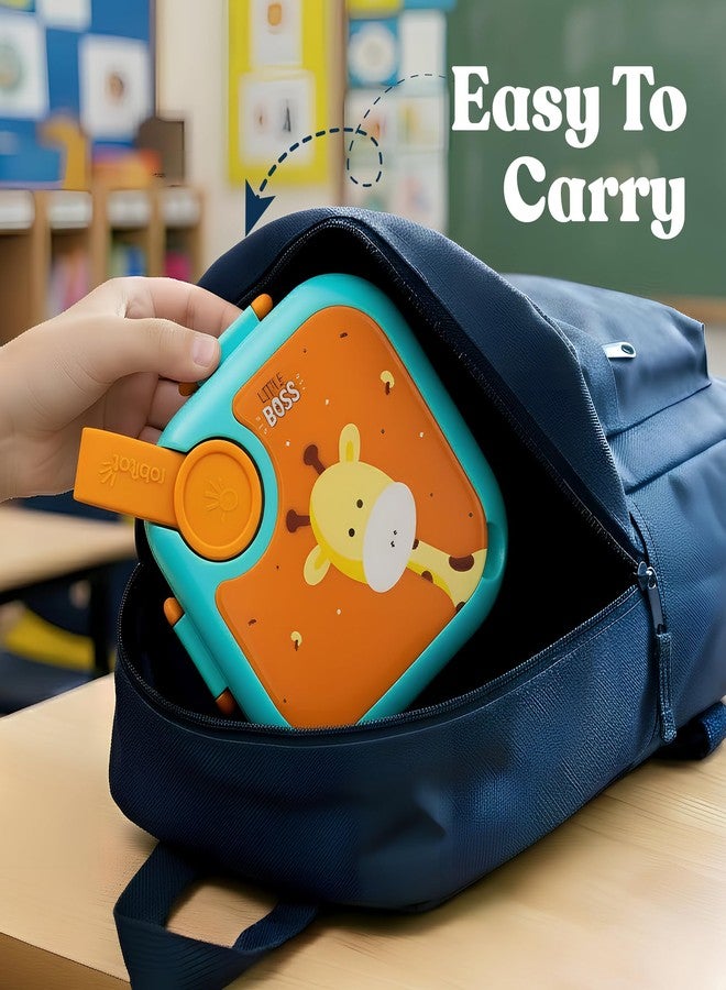 rabitat Lunchmate Mini Stainless Steel Lunch Box 500 ml | 1+1 Year Brand Warranty | Tiffin Box for School | Kanjak Gifts for Girls | BPA-Free Leak-Proof with Spoon | Little Boss - Image 5