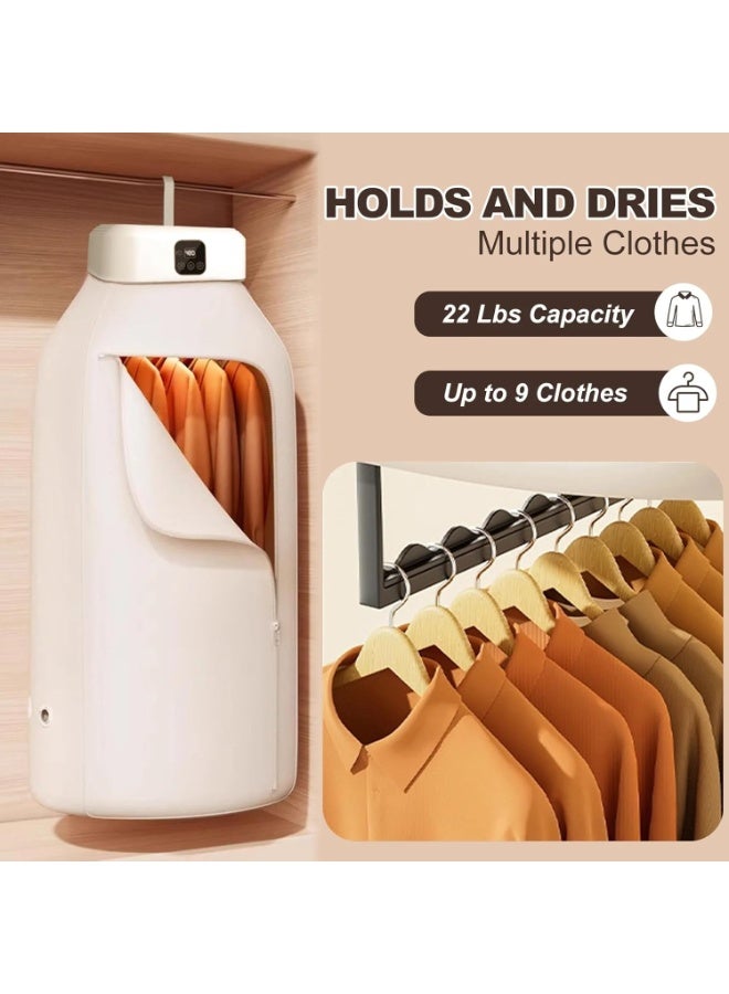 Smart clothes dryer with UV dimming, 1-8 hour timer with two speed settings, compact remote control, and drying function. Quick and easy to use, convenient, suitable for RVs, homes, and apartments. - Image 3
