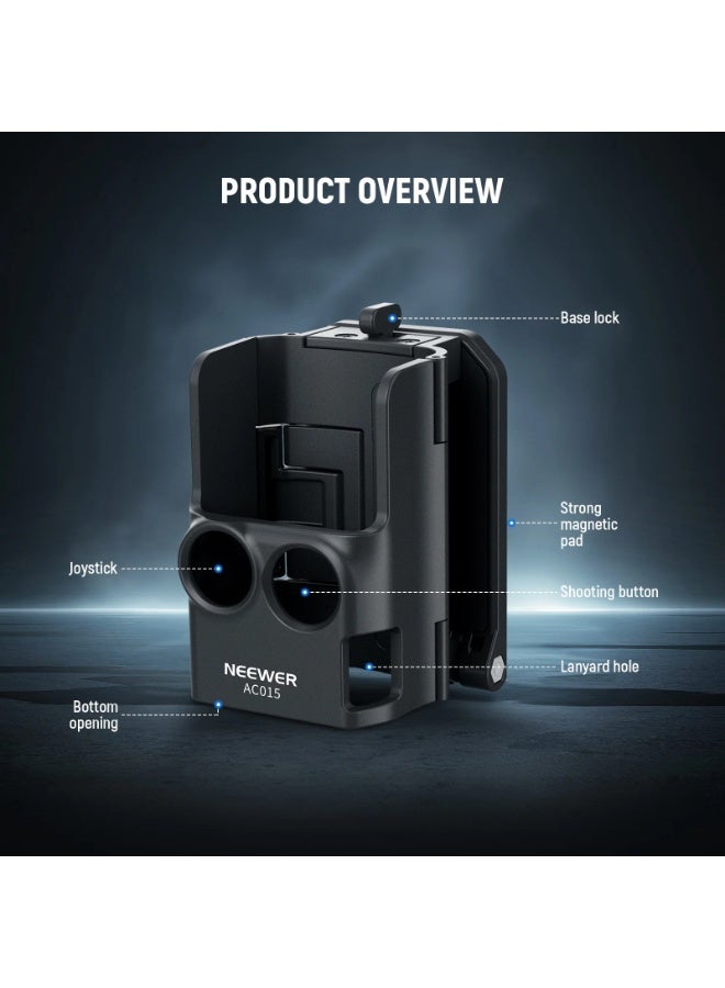 Neewer Magnetic Mount Stand for DJI Osmo Pocket 3 – Multi-Function Base with Strong Magnetic Attachment, 180° Adjustable Angle, Battery Handle Support, and Desktop Camera Holder for Stable Shooting - Image 5