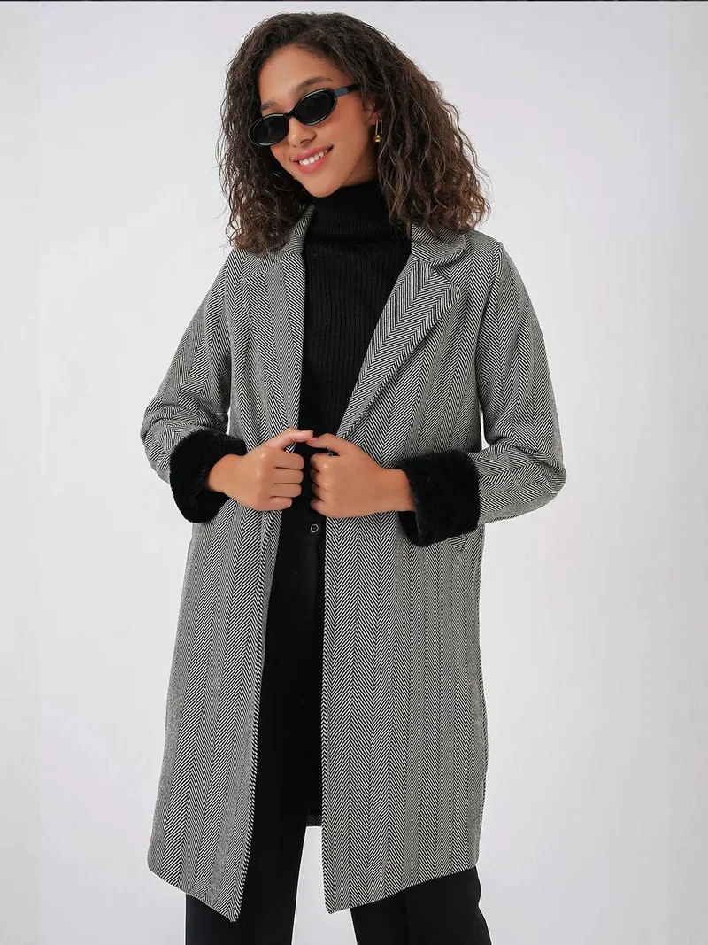 بيغ دارت معطف طويل بأزرار وجيوب من