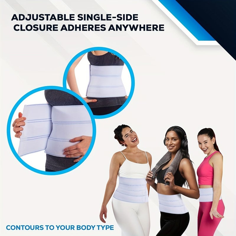 Adjustable Post Surgery Abdominal Binder Belt 12 Inch High Heavy Duty Tummy Tuck Compression Garment For Men Women Postpartum Belly Wrap C Section Bariatric Surgery Plus Size Waist Cincher White M - Image 4