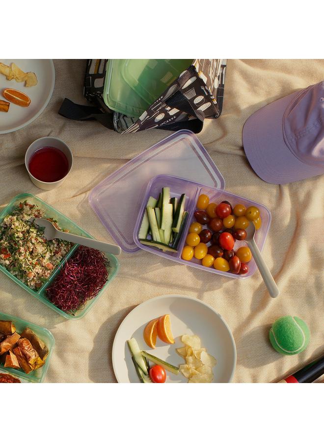 erorex Sandwich Container With Lid, Lilac/Green, 22X14X5 Cm - Image 4