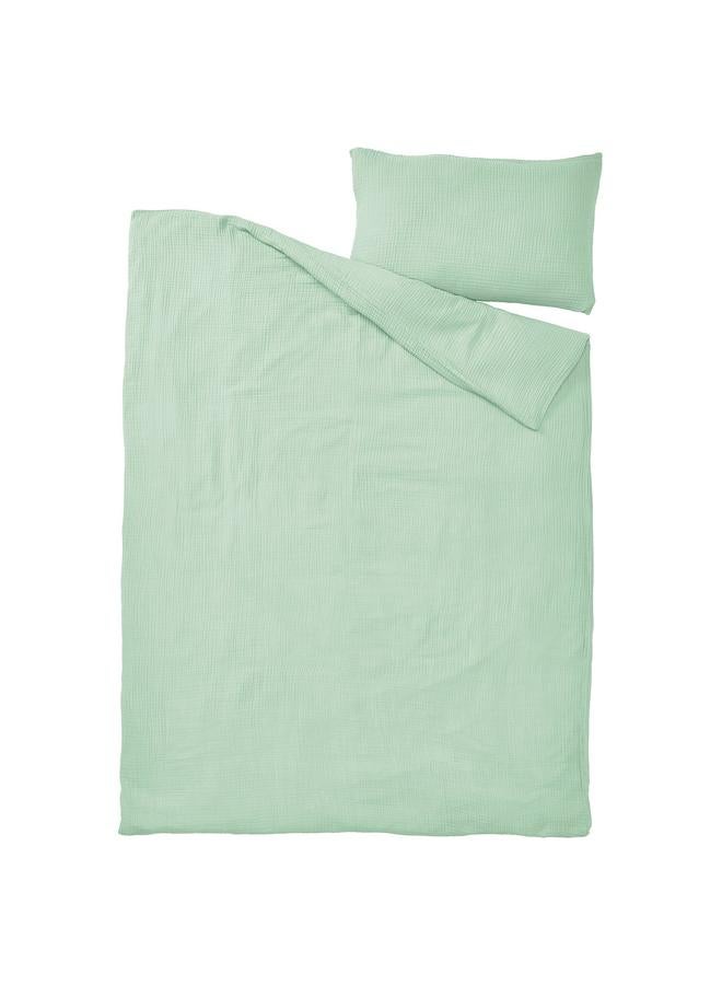 إيروريكس غطاء لحاف وغطاء وسادة، أخضر باهت، 150x200/50x80 سم - Image 5