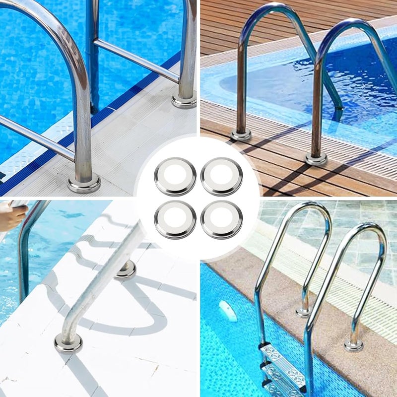 VIDABTE Pool Ladder Escutcheon Fit for 1.9" Inner Diameter Tubing Pool Handrail, Pool Ladders & Pool Handrail Covers (4 pcs) - Image 4