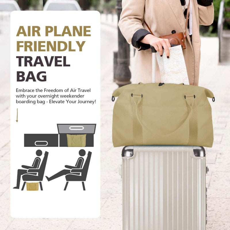 TOPBAG Travel Duffle Bag, Waterproof Weekender Bag Carry On Tote Bags for Women, Travel Essentials Sport Gym Bag for Men, Hospital Bag for Labor and Delivery, Overnight Bag Luggage Bag with Trolley Sleeve - Image 2