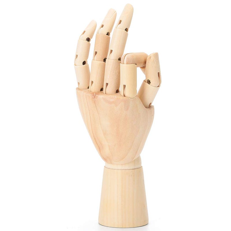 Wooden Hand Model For Art Sketch Photography Props 6.9 x 3.1 Inches - Image 3