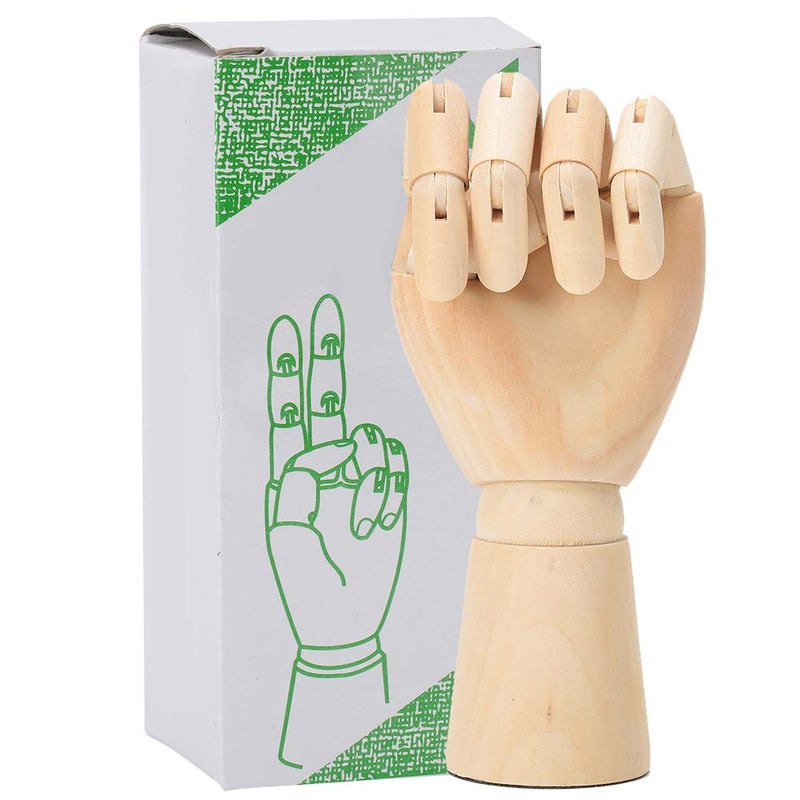 Wooden Hand Model For Art Sketch Photography Props 6.9 x 3.1 Inches - Image 2
