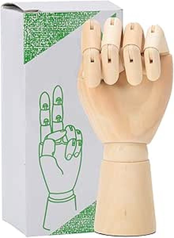 Wooden Hand Model For Art Sketch Photography Props 6.9 x 3.1 Inches - Image 1