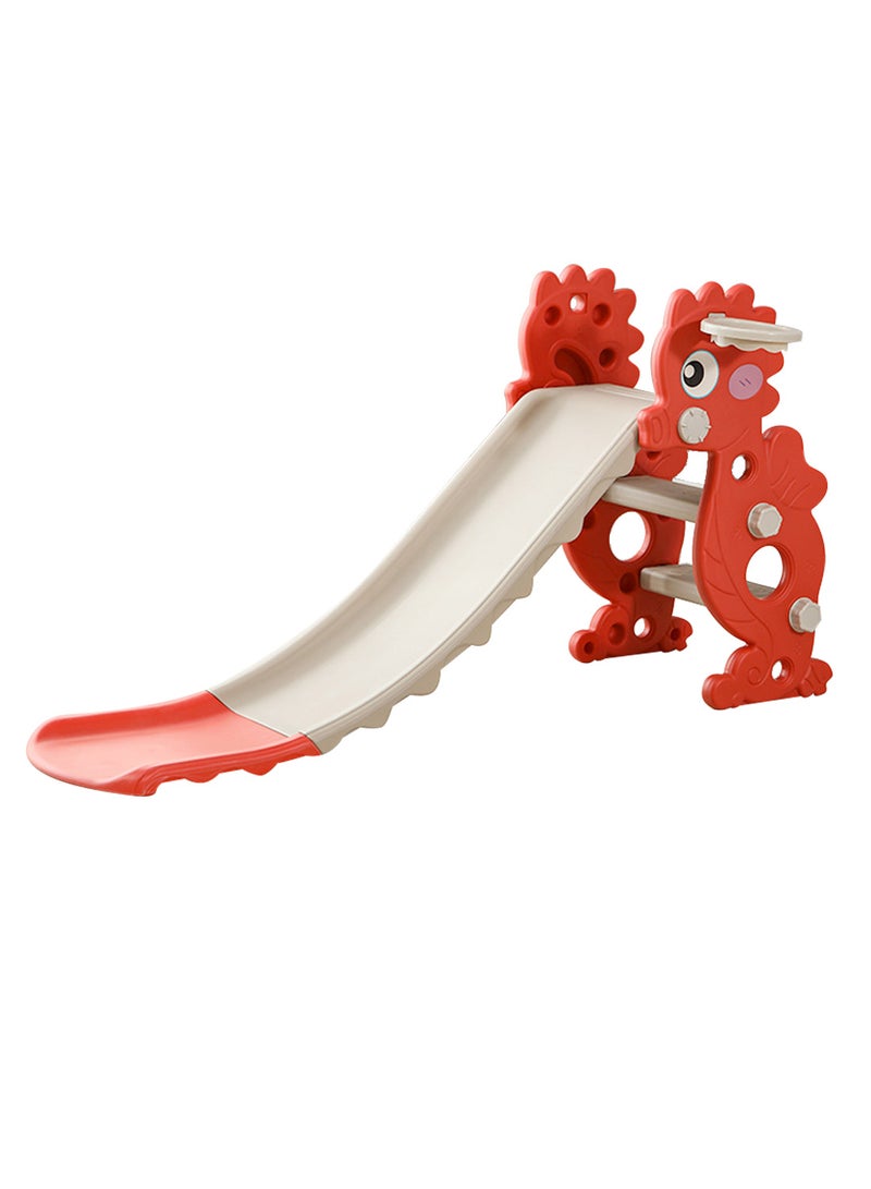 ما بيبي زحليقة قابلة للطي للأطفال من عمر 1 إلى 3 إلى 5 سنوات، زحليقة ترفيهية مستقلة للأطفال، مجموعة ألعاب صغيرة مناسبة للترفيه الداخلي والخارجي مع حامل كرة سلة، سهلة التجميع - Image 1