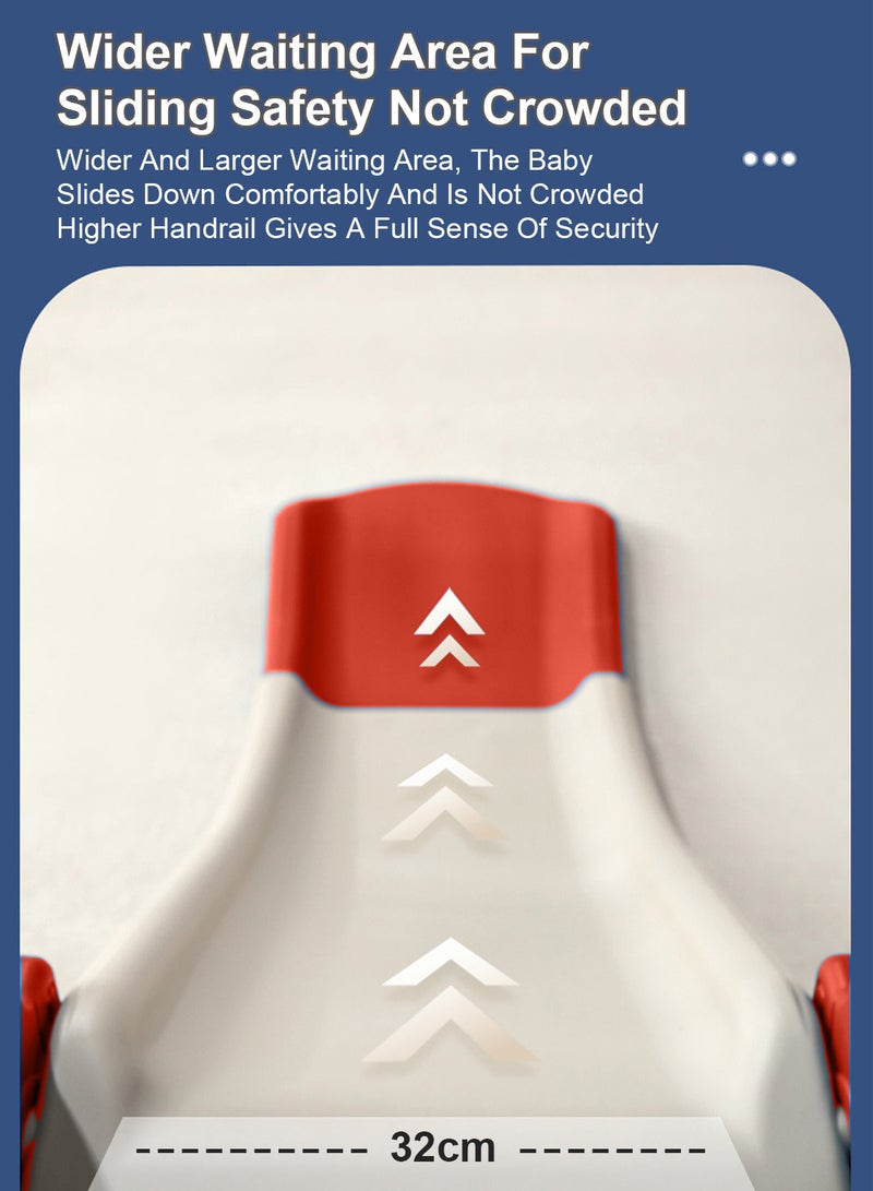 ما بيبي زحليقة قابلة للطي للأطفال من عمر 1 إلى 3 إلى 5 سنوات، زحليقة ترفيهية مستقلة للأطفال، مجموعة ألعاب صغيرة مناسبة للترفيه الداخلي والخارجي مع حامل كرة سلة، سهلة التجميع - Image 5