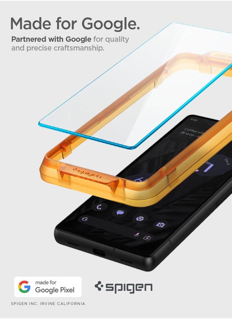 Spigen - Align Master Pixel 7a Screen Protector Tempered Glass with Easy Install Tray [2 PACK] - Image 1