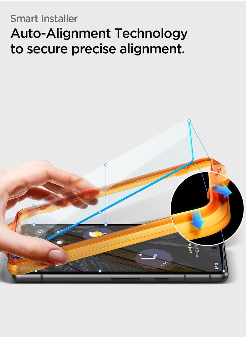 Spigen - Align Master Pixel 7a Screen Protector Tempered Glass with Easy Install Tray [2 PACK] - Image 1