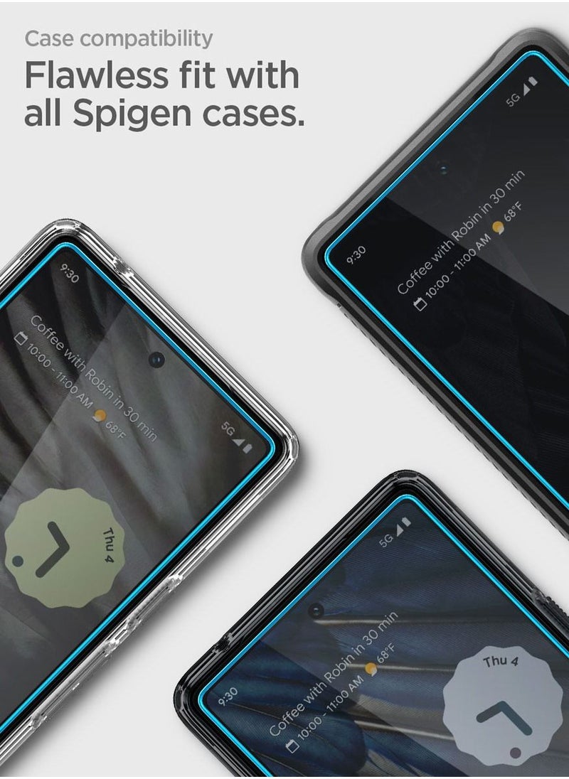 Spigen - Align Master Pixel 7a Screen Protector Tempered Glass with Easy Install Tray [2 PACK] - Image 1
