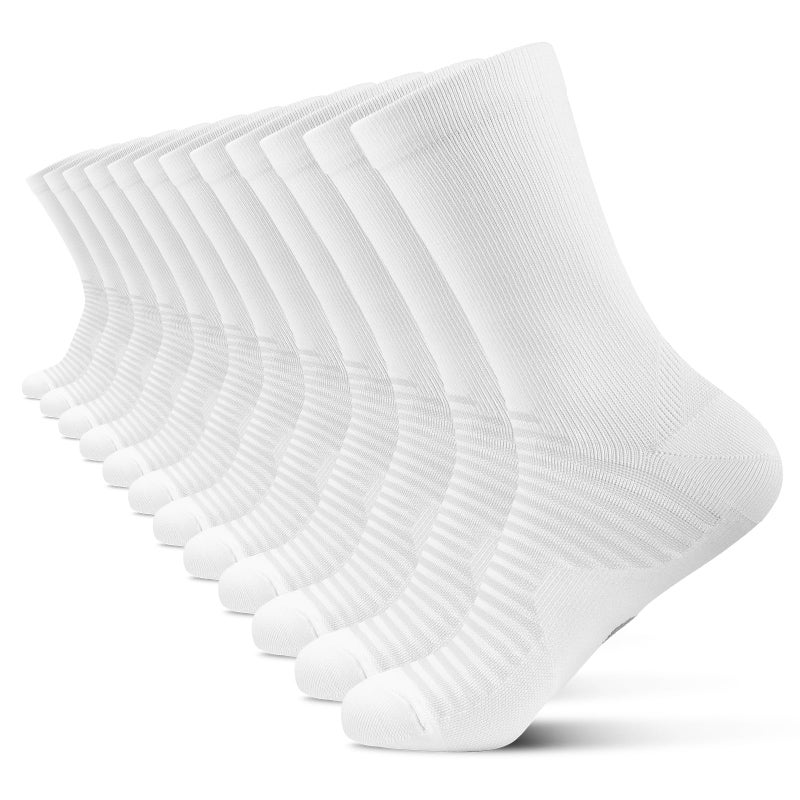 PAPLUS Compression Athletic Crew Socks (6 Pairs) for Men & Women - Image 1