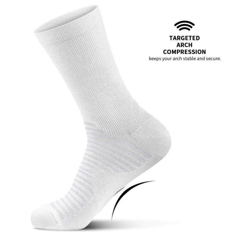 PAPLUS Compression Athletic Crew Socks (6 Pairs) for Men & Women - Image 5