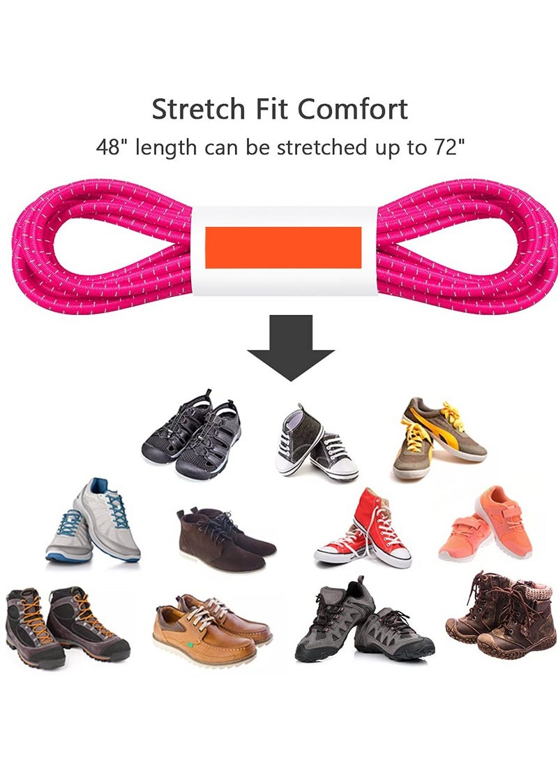 SOLARAE Shoe Laces, 3 Pairs No Tie Shoe Laces, Elastic Locks Tieless Shoelaces, One Size Fits Shoelaces All for Adults and Kids Sneakers - Image 4