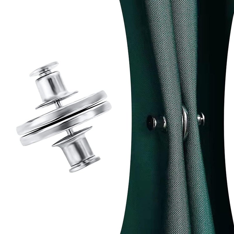 DHYANI DHYANI Magnetic Curtain Close Buckle Nail Free Button for Window Curtain Close Tie Ring Magnet Buckle Adjustment Detachable Button Curtain Weight Magnets for Curtains Purses Handbag Clothes  - Image 4