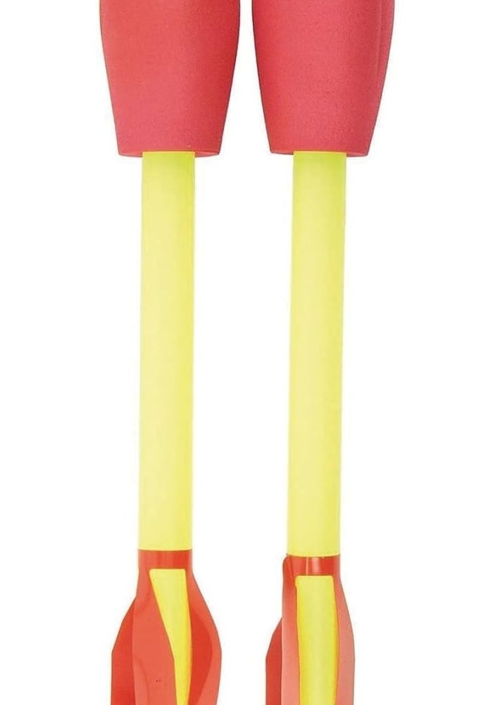 Stomp Rocket The Original Ultra Rocket Refill Pack - 2 Foam-Tipped Rockets, Red/Yellow - Image 1