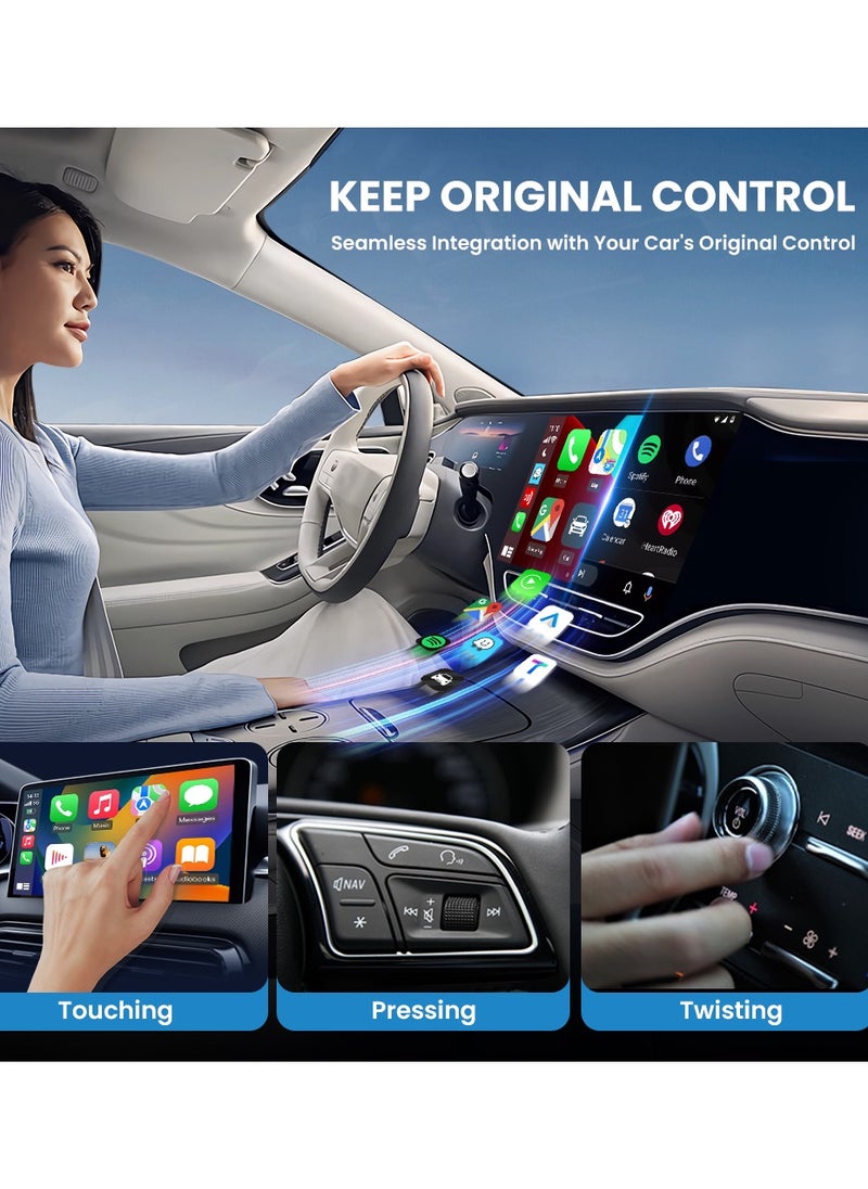 Carlinkit - 2025 CarlinKit MINI5C PRO Wireless CarPlay&Android Auto Wireless Adapter 2-in-1 Stable&Fast-Connect USB Dongle Car Tools A/C port switch - Image 1