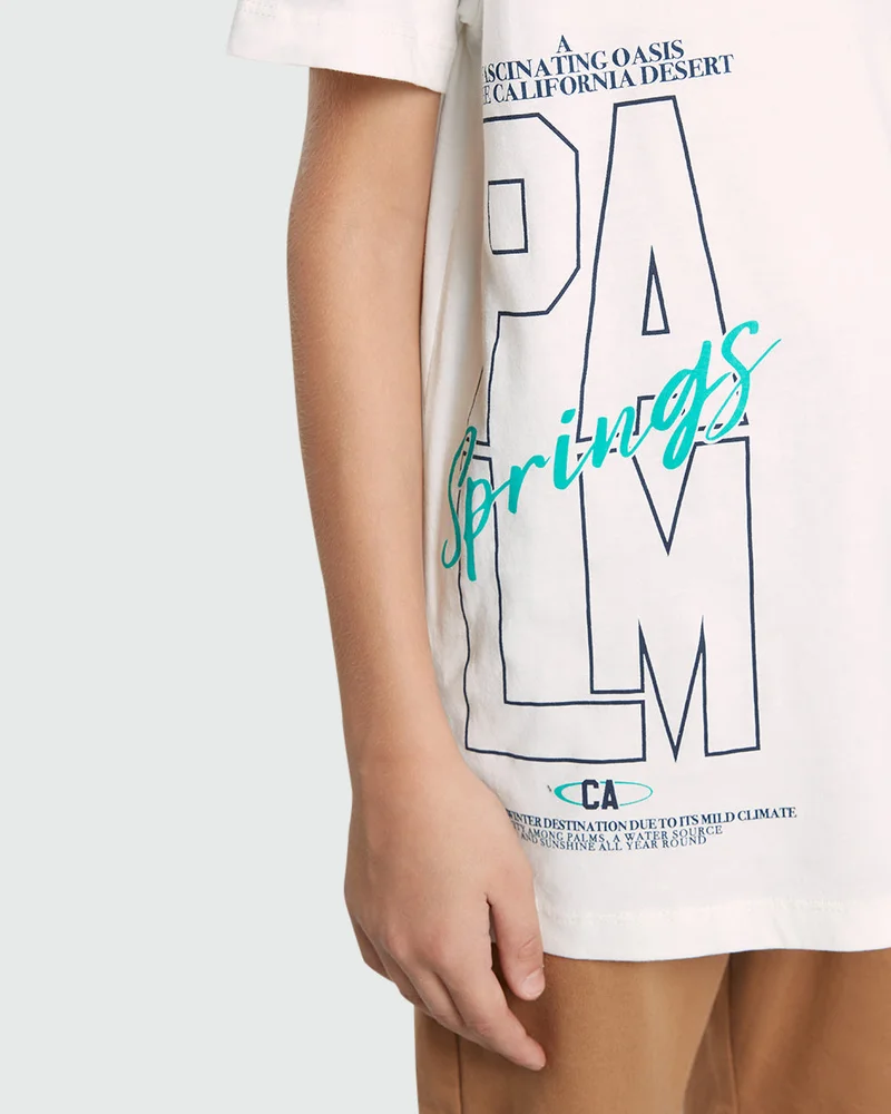 Ovs White Crew Neck Tee In Blanc De Blanc