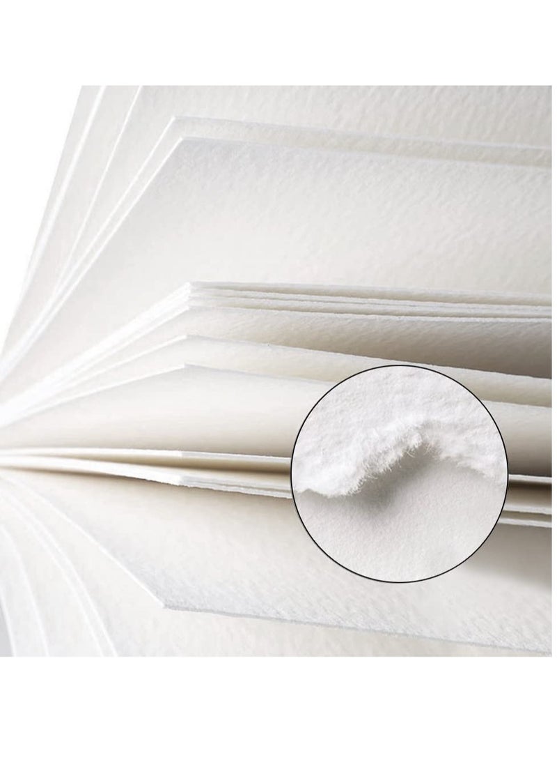 Portable Mini Watercolor Sketchbook, 20 Sheets Tearable Drawing Papers, Textured Art Paper Notebook for Artists (3.9x3.9 Inch, White) - Image 5