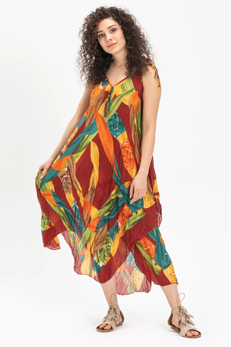 اليش شيل بيزي Floral Patchwork Dress